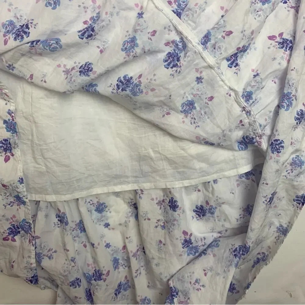 Love Shack fancy women's small white floral maxi dress tiered target purple doen - Picture 8 of 13